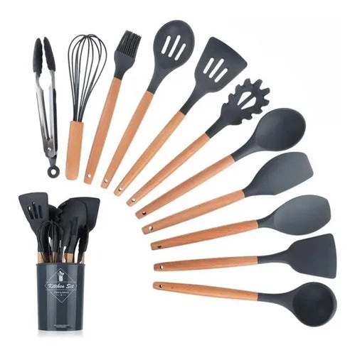 Utensilios Cocina Silicona: Set Completo 12 Piezas