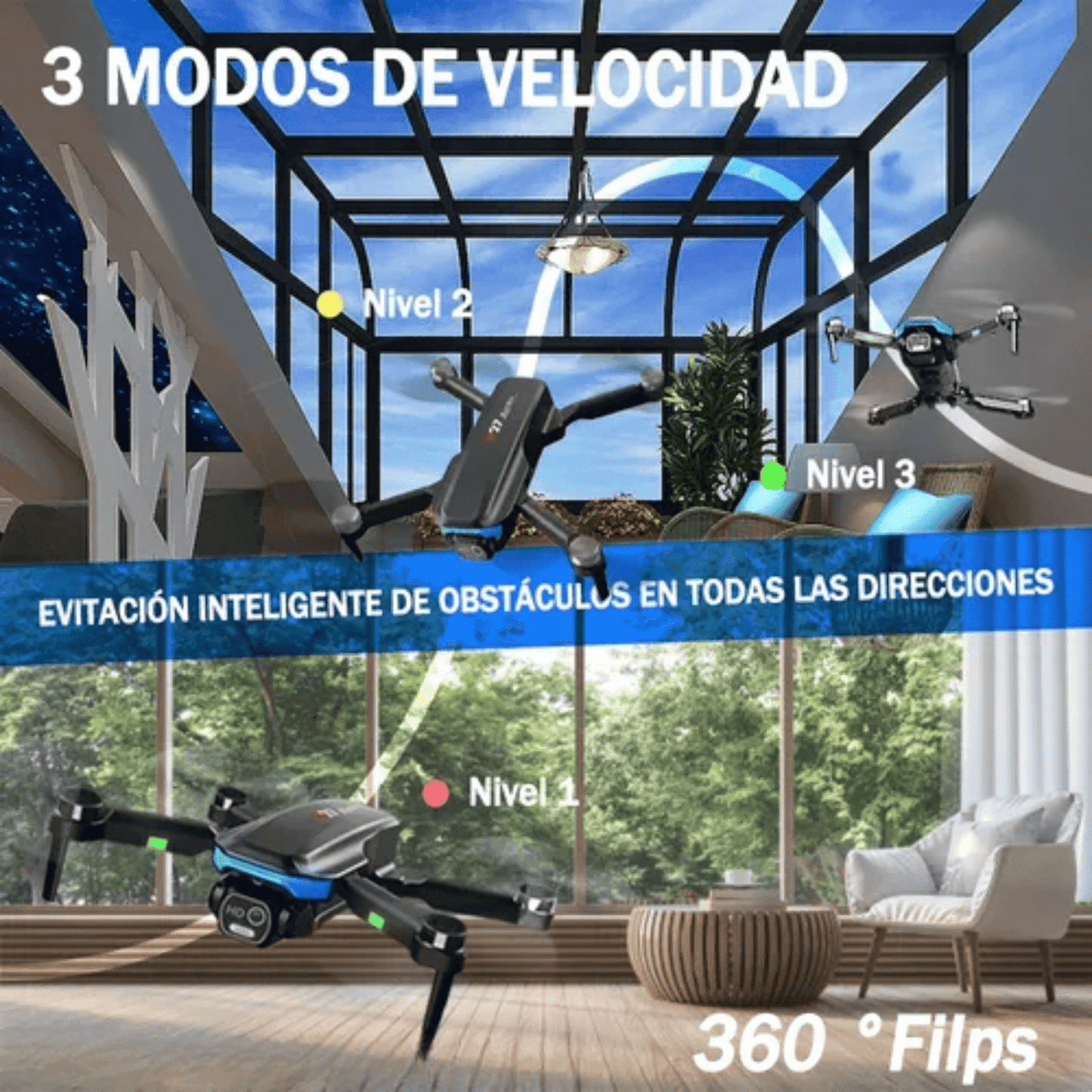 Drone H27 Pro con sensor antichoques