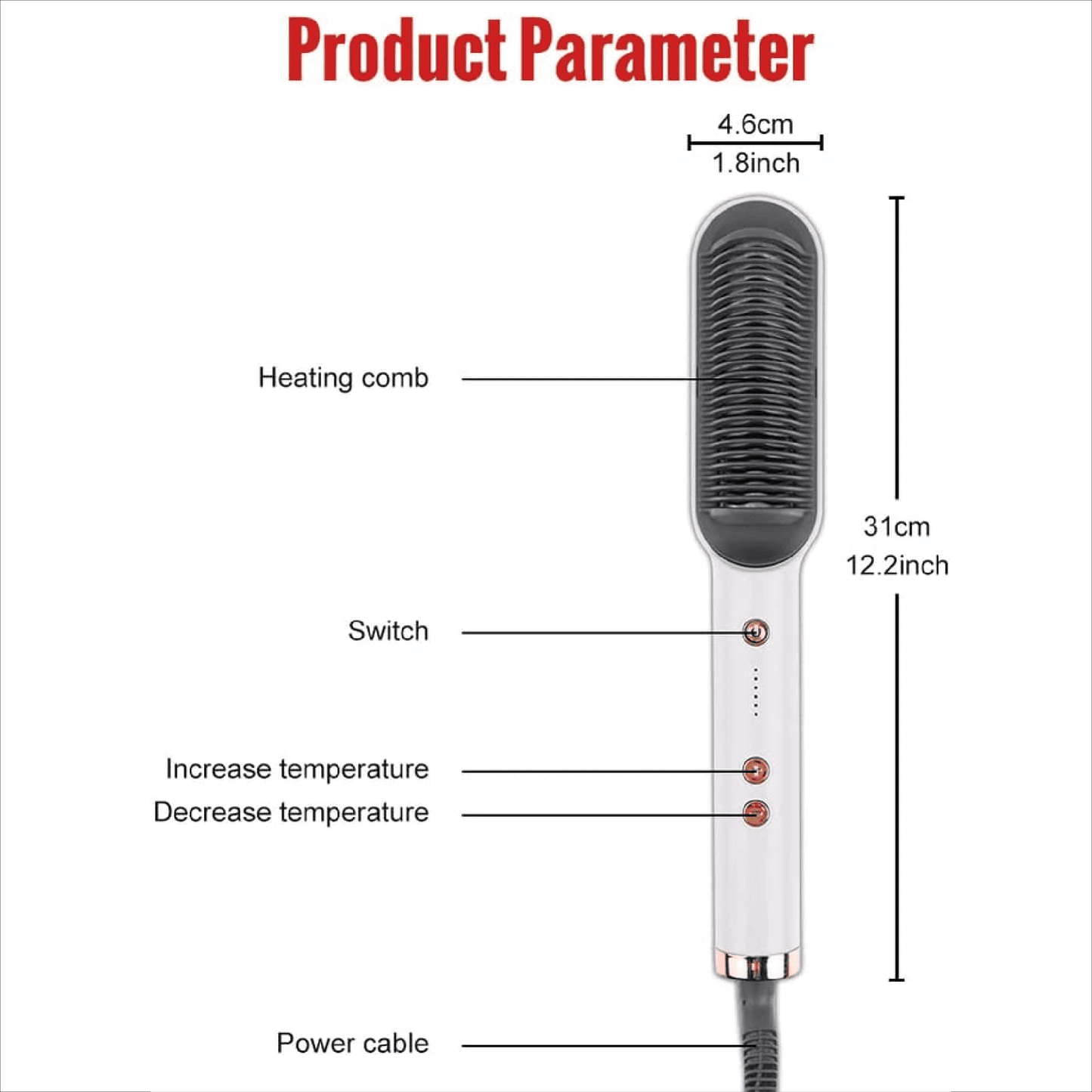 Hair Pro: Cepillo Alisador 2 en 1