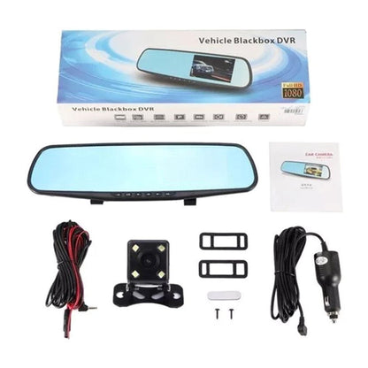 Espejo Retrovisor Doble Camara Dvr Hd