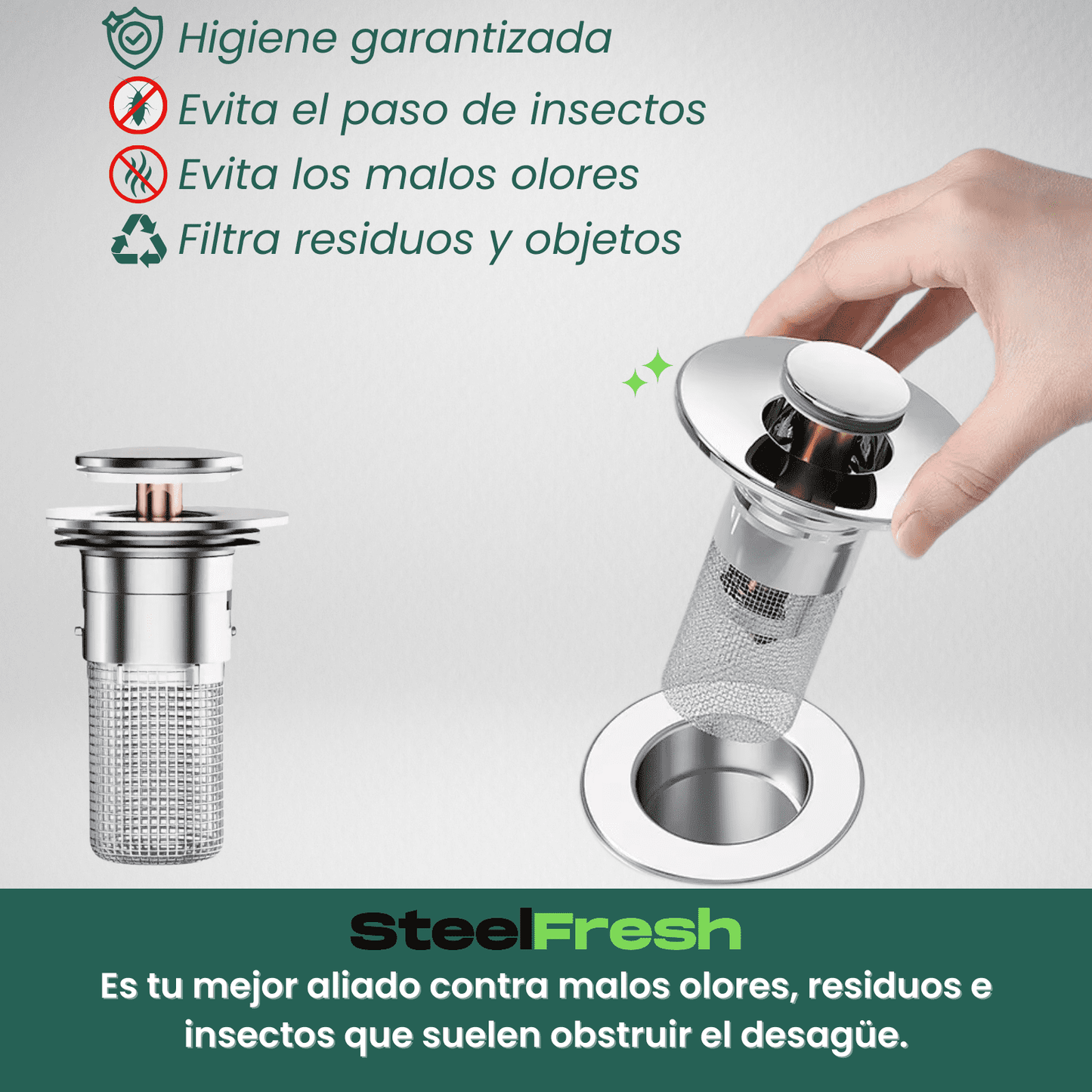 SteelFresh™ - Filtro Universal de Drenaje