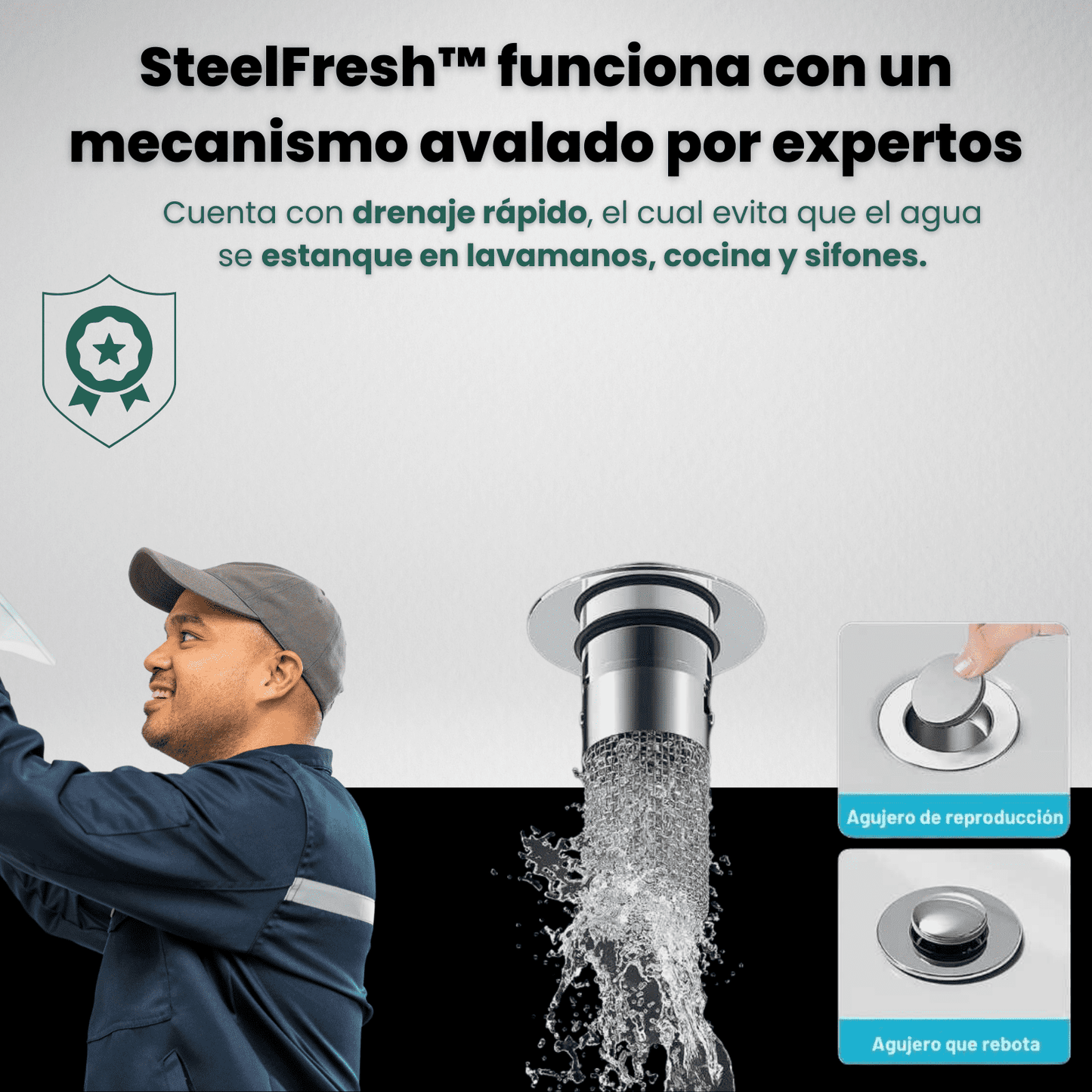 SteelFresh™ - Filtro Universal de Drenaje