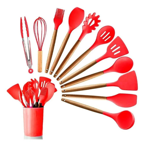 Utensilios Cocina Silicona: Set Completo 12 Piezas