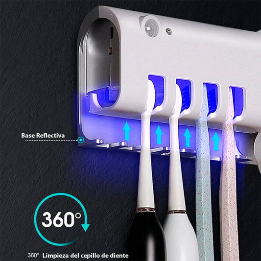 Soporte esterilizador para cepillo dientes dispensador