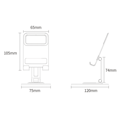 Soporte giratorio para celular y tablet 360°