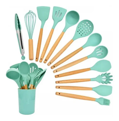 Utensilios Cocina Silicona: Set Completo 12 Piezas