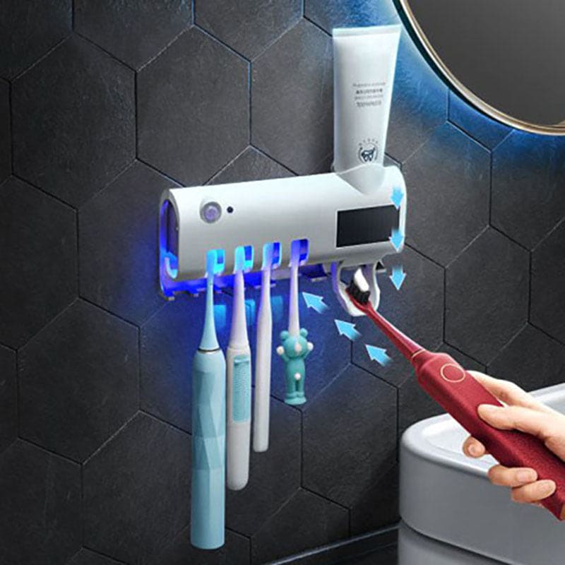 Soporte esterilizador para cepillo dientes dispensador