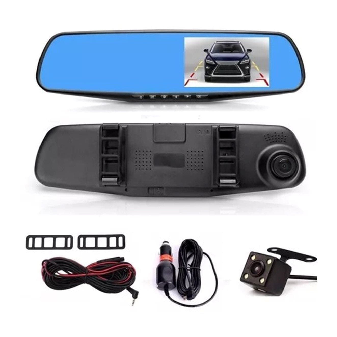 Espejo Retrovisor Doble Camara Dvr Hd