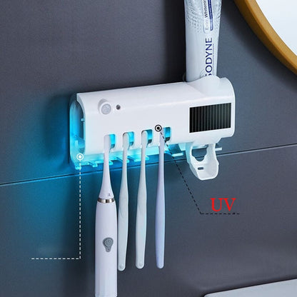 Soporte esterilizador para cepillo dientes dispensador